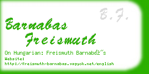 barnabas freismuth business card